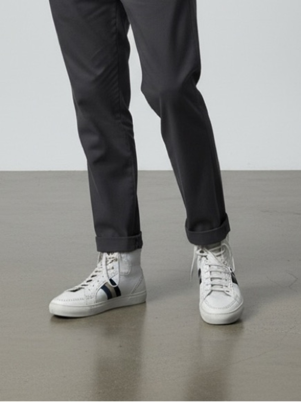 Men’s Bally white high tops eunas sz 9